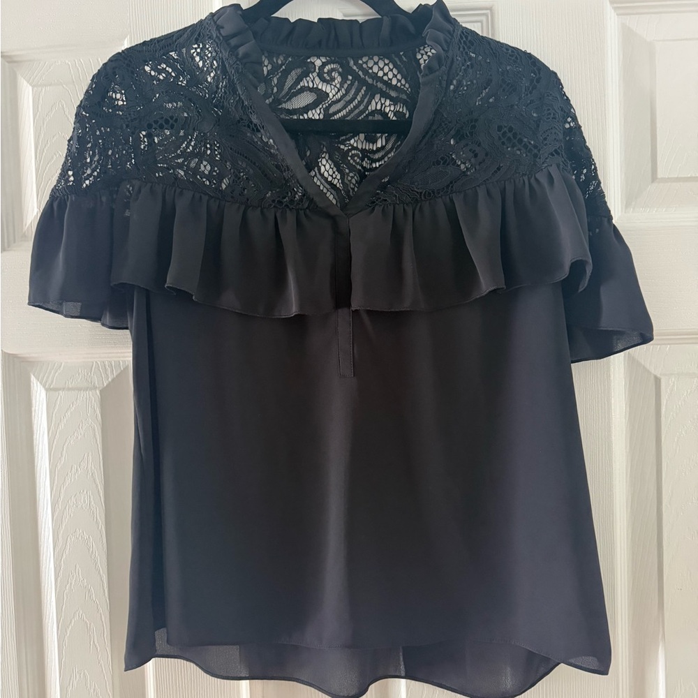Lilly Pulitzer Black Lace Blouse